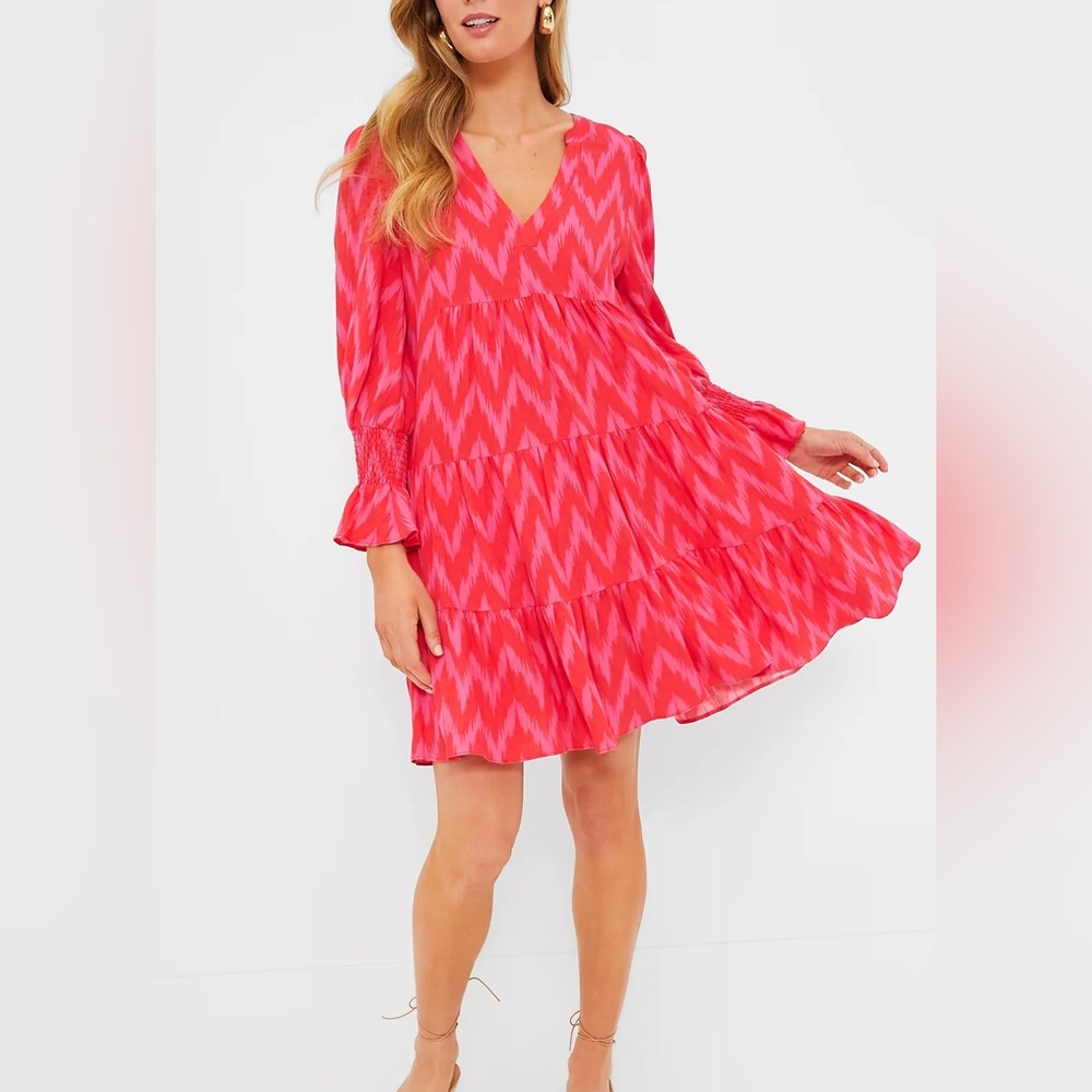 POMANDER PLACE | Hot Pink Ikat Kenzo Dress | Size M